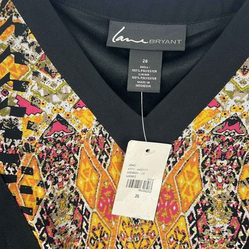 Lane Bryant New size 26 women’s sleeveless pattern block dress